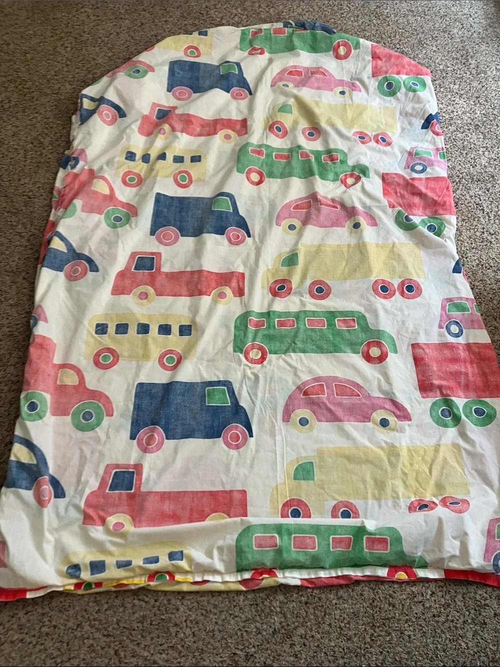 Marimekko vintage 70s Kids cars and trucks Duvet Cover Bo boo Dan Rivers twin
